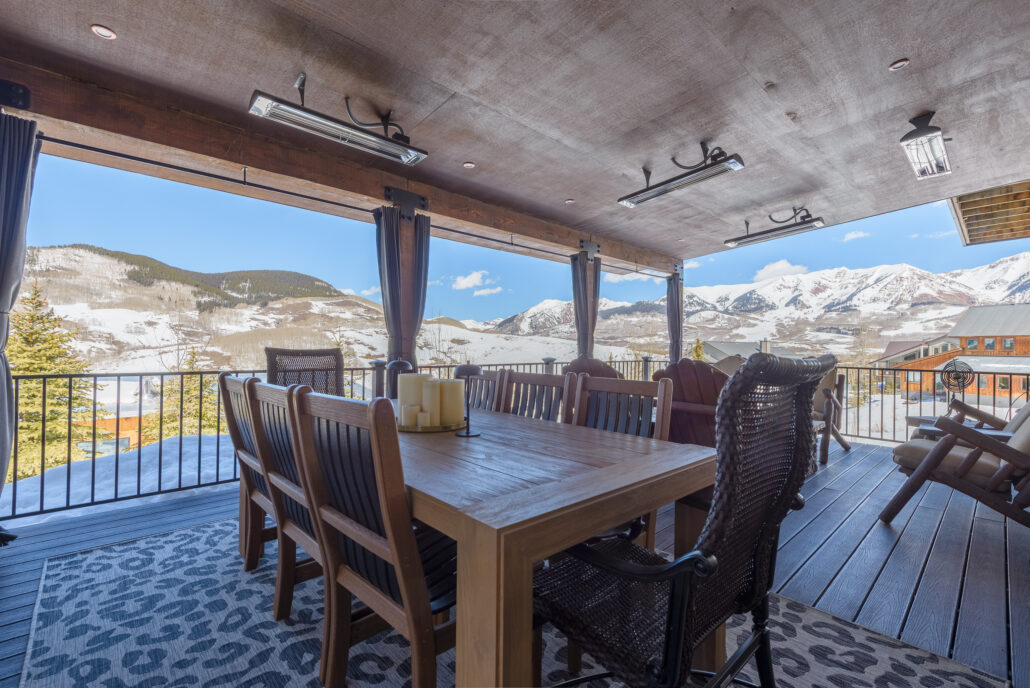 Crested Butte luxury home views back deck