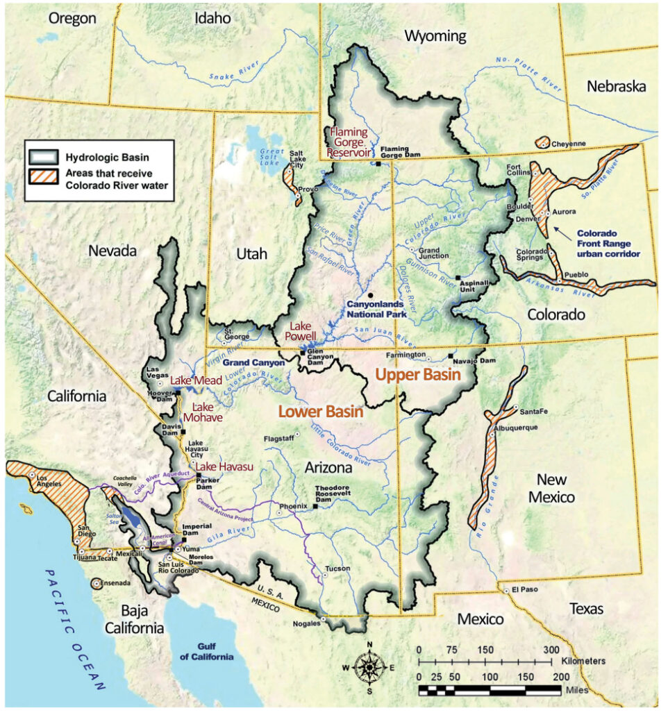 Map Colorado River Basin. Source- Center for Behavior, Institutions and the Environment (ASU)